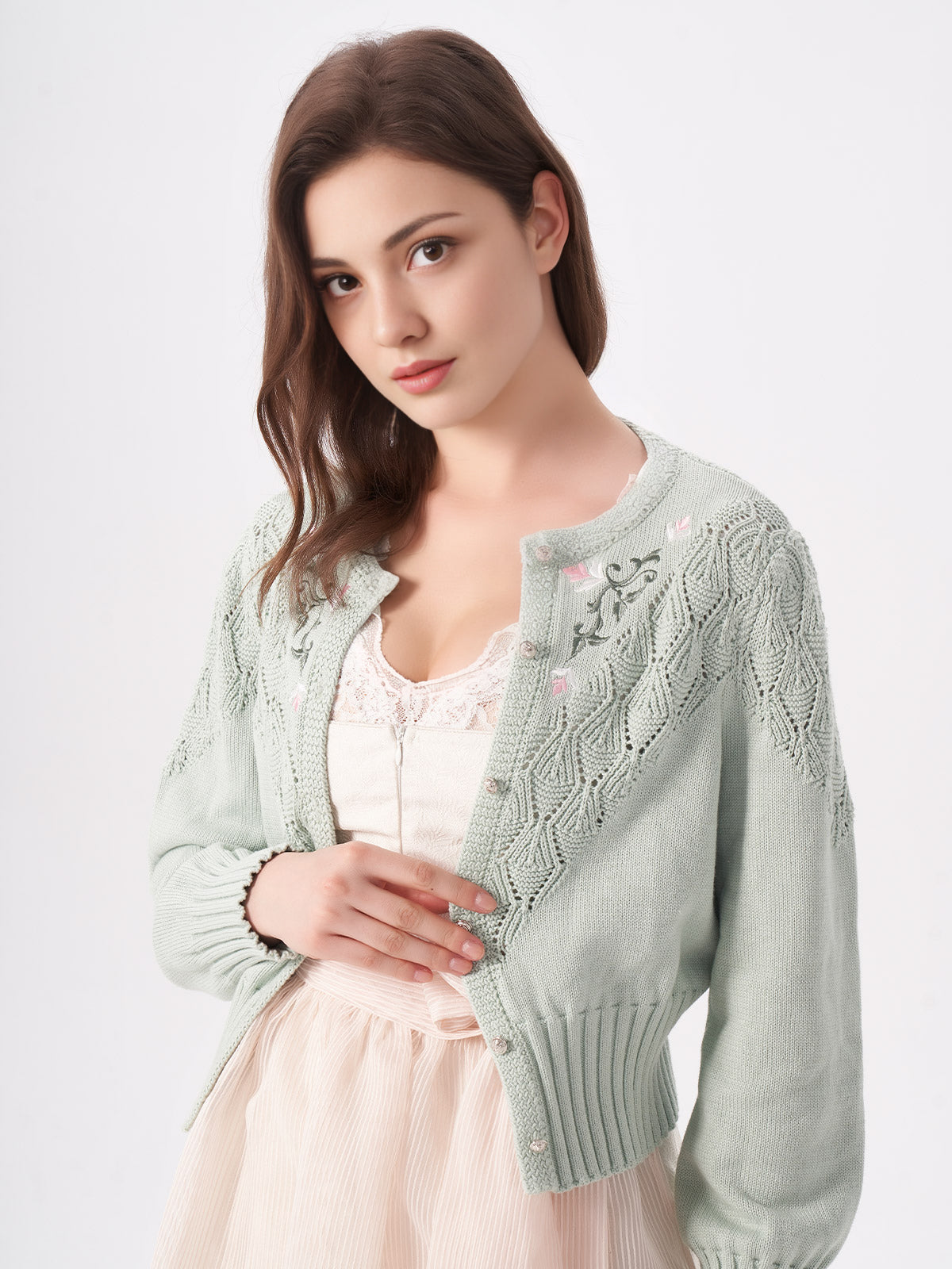 Women's Traditional Sweater Cardigan - HANNE