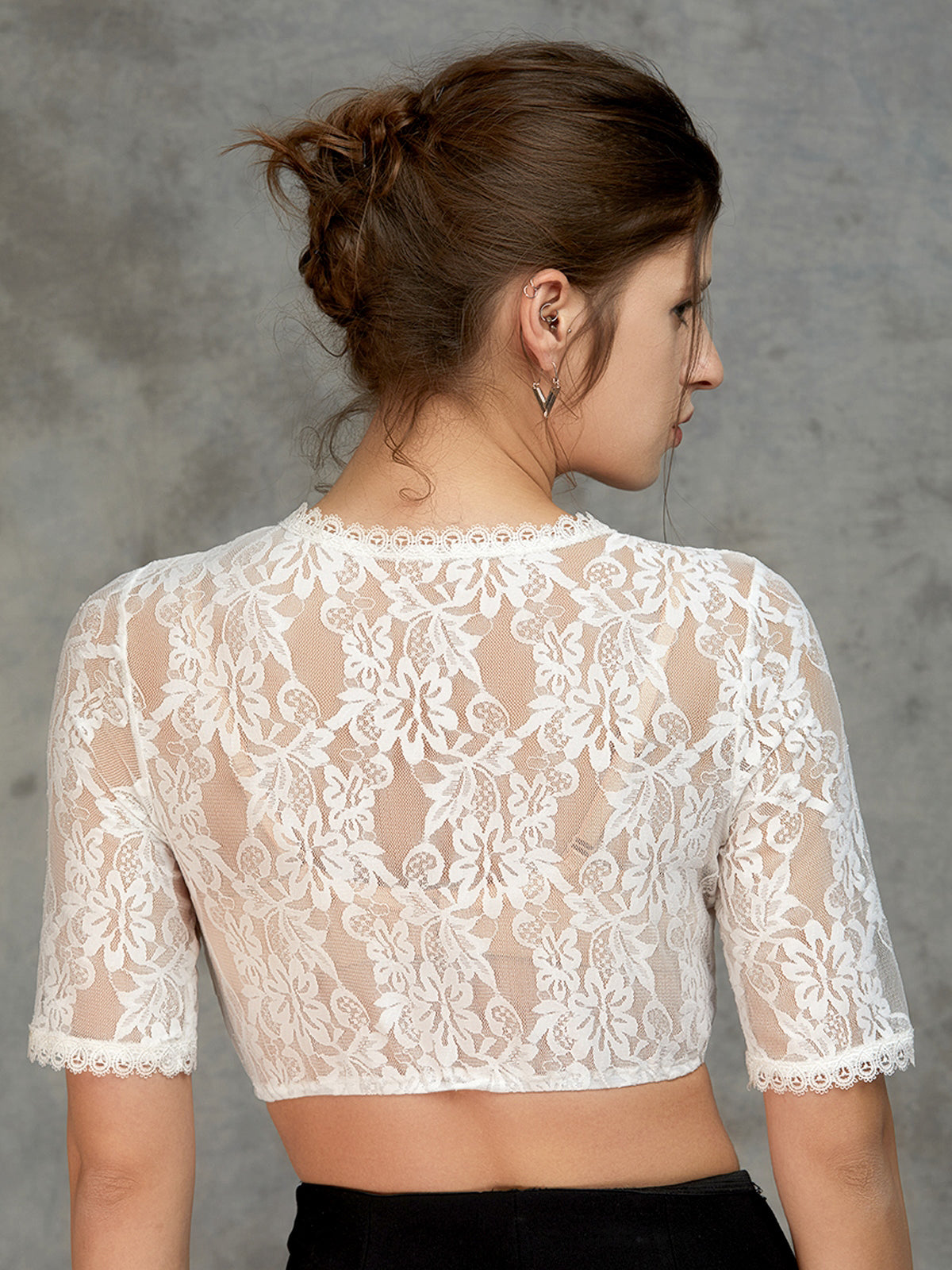 Women's Lace Top Blouse - BAHAMAS