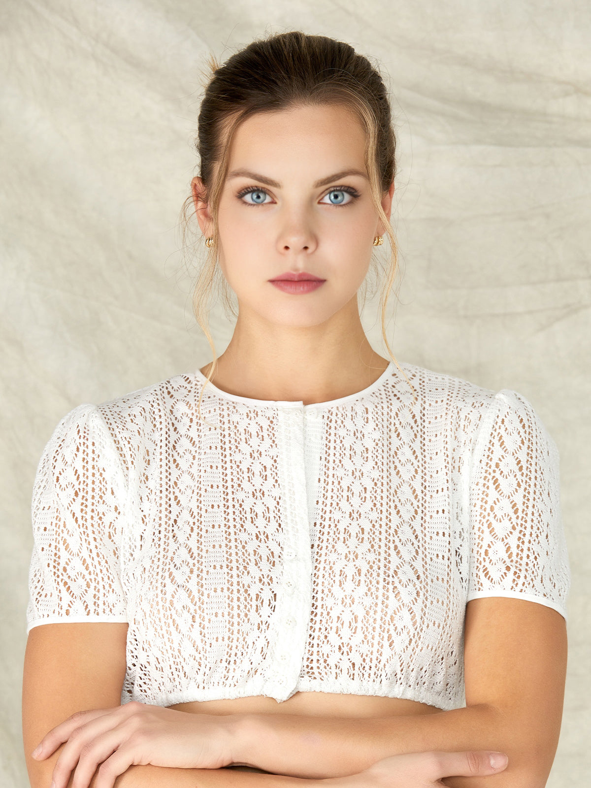 Women's Lace Top Blouse - ILIANA