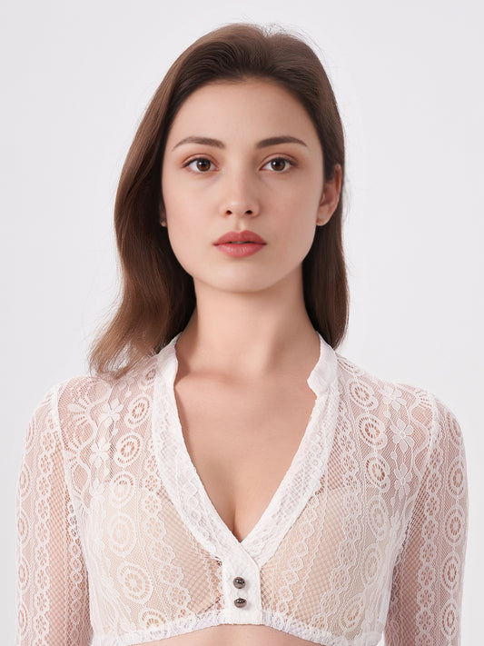 Women's Lace Top Blouse - RESOLA