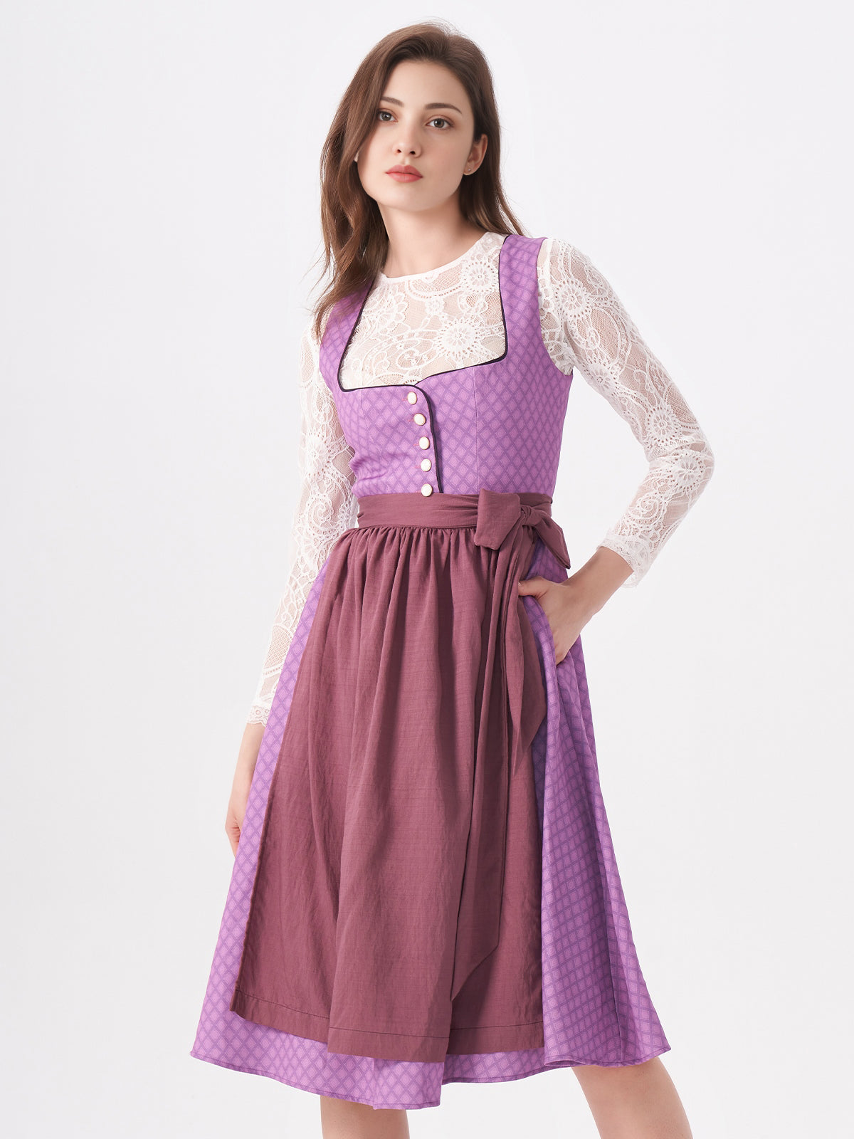 Women's Traditional Dress - DANIELA IN LILA