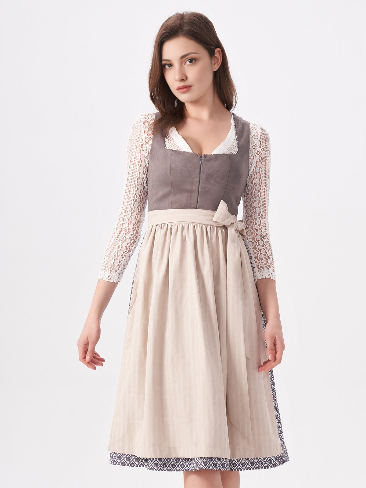 Women's Traditional Dress - MAXIMA IN GRAU